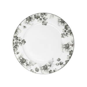 Biele/svetlosivé porcelánové taniere v súprave 6 ks ø 26 cm Foliage gray – Villa Altachiara