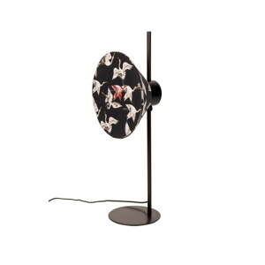 Čierna stolová lampa s textilným tienidlom (výška  71 cm) Jaylee – White Label