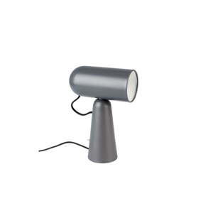 Sivá stolová lampa s kovovým tienidlom (výška  26,5 cm) Vesper – White Label