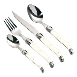 Krémovobiely/v striebornej farbe antikoro príbor 16 ks Swiss – Premier Housewares