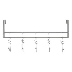 Sivý kovový vešiak na dvere 46 cm Jaxen – Premier Housewares