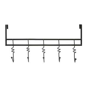 Čierny kovový vešiak na dvere 46 cm Jaxen – Premier Housewares