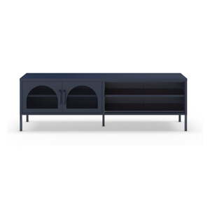 Tmavomodrý TV stolík 160x50 cm Diora – Marckeric