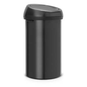 Matne čierny dotykový oceľový odpadkový kôš 60 l Touch Bin – Brabantia