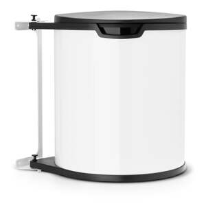 Biely vstavaný oceľový odpadkový kôš 15 l – Brabantia