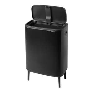 Matne čierny dotykový oceľový odpadkový kôš 60 l Bo Touch Bin Hi – Brabantia