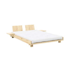 Dvojlôžková posteľ z borovicového dreva s roštom v prírodnej farbe 160x200 cm Social Bed – Karup Design