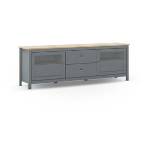 Zelený TV stolík z borovicového dreva 180x59 cm Misti – Marckeric