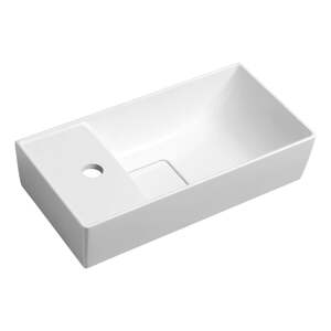 Biele umývadlo z liateho mramoru 47x24 cm Maxx – Sapho
