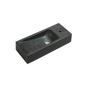 Čierne kamenné umývadlo 38x14 cm Blok – Sapho