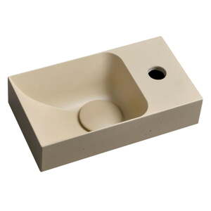 Krémovobiele betónové umývadlo 31x17 cm Piccolino – Sapho