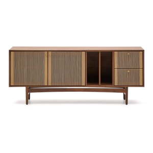 Hnedá nízka komoda v dekore orecha 180x73 cm Elan – Kave Home