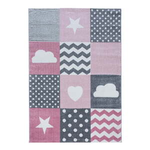 Ružovo-sivý detský koberec 160x230 cm Kids – Ayyildiz Carpets