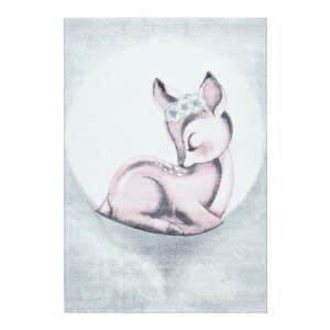 Svetloružovo-svetlosivý detský koberec 140x200 cm Bambi – Ayyildiz Carpets