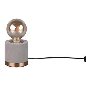 Sivá zamatová stolová lampa (výška  11 cm) Judy – Reality