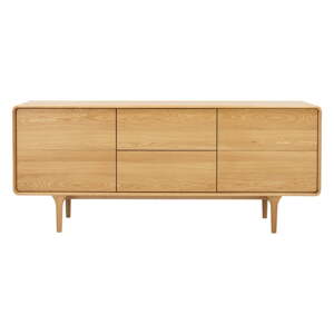 Nízka komoda v dekore duba v prírodnej farbe 180x75 cm Nice – Tenzo