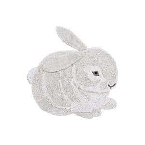 Svetlosivý prateľný/ručne tkaný bavlnený detský koberec 130x135 cm Bunny – Lorena Canals