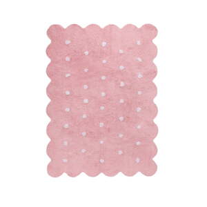 Ružový prateľný/ručne tkaný bavlnený detský koberec 120x160 cm Biscuit Pink – Lorena Canals