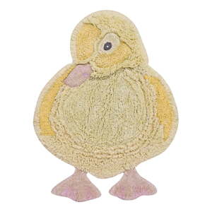 Žltý prateľný/ručne tkaný bavlnený detský koberec 95x120 cm Ducky – Lorena Canals