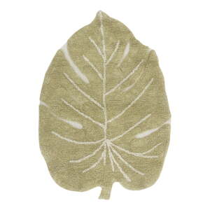 Khaki prateľný/ručne tkaný bavlnený detský koberec 75x100 cm Mini Monstera Olive – Lorena Canals