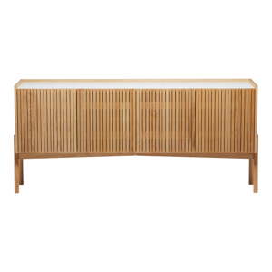 Nízka komoda v dekore duba v prírodnej farbe 177x42 cm Bottrup – Woodman
