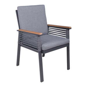 Tmavosivé kovové záhradné kreslo Denia – Garden Pleasure