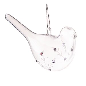 Sklenená vianočná ozdoba 6 cm Bird – Dakls