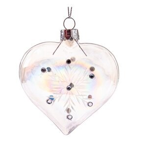 Sklenená vianočná ozdoba 8,5 cm Heart – Dakls