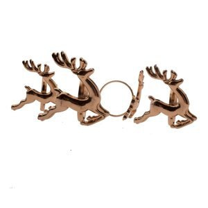 Kovové krúžky na obrúsky v súprave 4 ks Deer – Dakls