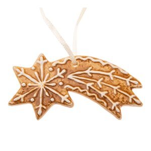 Keramická vianočná ozdoba 9 cm Gingerbread Comet – Dakls