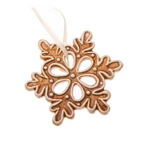 Keramická vianočná ozdoba ø 6 cm Gingerbread Flake – Dakls