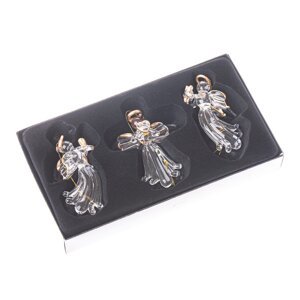 Sklenené vianočné ozdoby v súprave 3 ks 10,5 cm Angel – Dakls