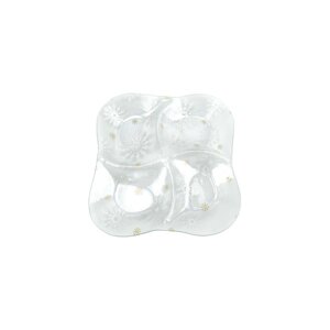 Servírovací sklenený tanier s vianočným motívom ø 28,5 cm Frosty Flakes – Dakls