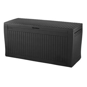 Antracitový plastový záhradný úložný box Comfy – Keter