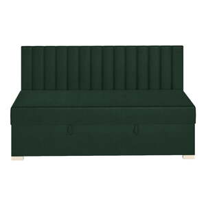 Tmavozelená detská posteľ s úložným priestorom s matracom 90x200 cm Chill – Ghado