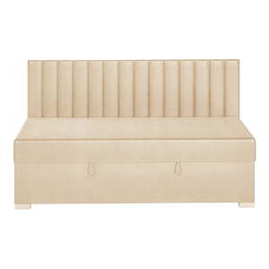 Béžová detská posteľ s úložným priestorom s matracom 90x200 cm Chill – Ghado