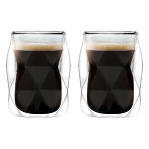 Hrnčeky v súprave 2 ks na espresso/dvojstenné 100 ml Geo – Vialli Design