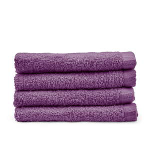 Fialové rýchloschnúce bavlnené uteráky v súprave 4 ks 30x30 cm Quick Dry – Catherine Lansfield