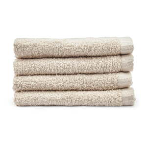 Béžové rýchloschnúce bavlnené uteráky v súprave 4 ks 30x30 cm Quick Dry – Catherine Lansfield