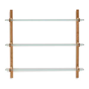 Sklenený modulárny policový systém v prírodnej farbe 110x98x30,5 cm Sitra – Kave Home