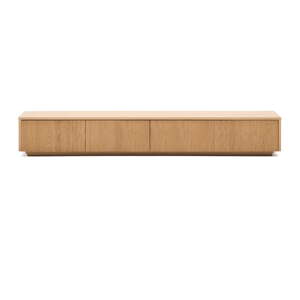 TV stolík v dekore duba v prírodnej farbe 200x30x40 cm Helvine – Kave Home