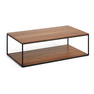 Tmavo prírodný konferenčný stolík s doskou v dekore orechového dreva 60x110 cm Yoana – Kave Home