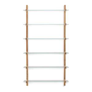 Sklenený modulárny policový systém v prírodnej farbe 110x202x30,5 cm Sitra – Kave Home