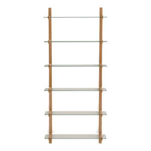 Sklenený modulárny policový systém v prírodnej farbe 90x202x30,5 cm Sitra – Kave Home