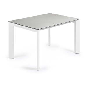 Rozkladací jedálenský stôl s prídavnou doskou s keramickou doskou 80x120 cm Axis Hydra Plomo – Kave Home