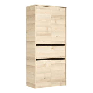Vysoká/závesná kúpeľňová skrinka v dekore borovice v prírodnej farbe 146x67 cm Quickset 393 – Pelipal