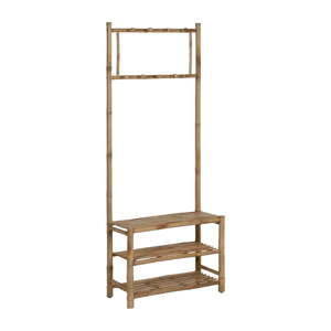 Bambusová predsieňová zostava v prírodnej farbe 70x175x32 cm Manali – Ixia