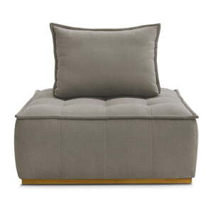 Taupe kreslo z textílie buklé Elisa – Bobochic Paris