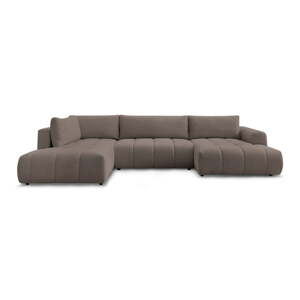 Taupe rozkladacia/s úložným priestorom rohová pohovka (ľavý roh/do tvaru "U") Fuji – Bobochic Paris