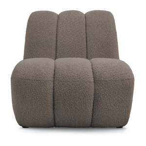 Taupe kreslo z textílie buklé Janissaire – Bobochic Paris